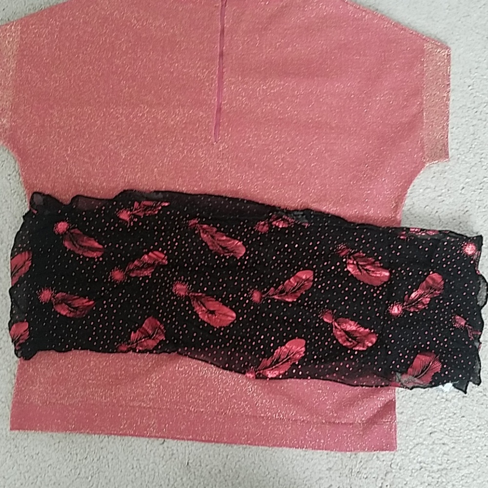 Vintage knit top & scarf - Picture 4 of 5